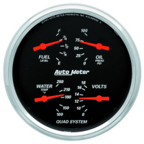 Mätarkit 2st QUAD & SPEEDOMETER 127mm DESIGNER BLACK